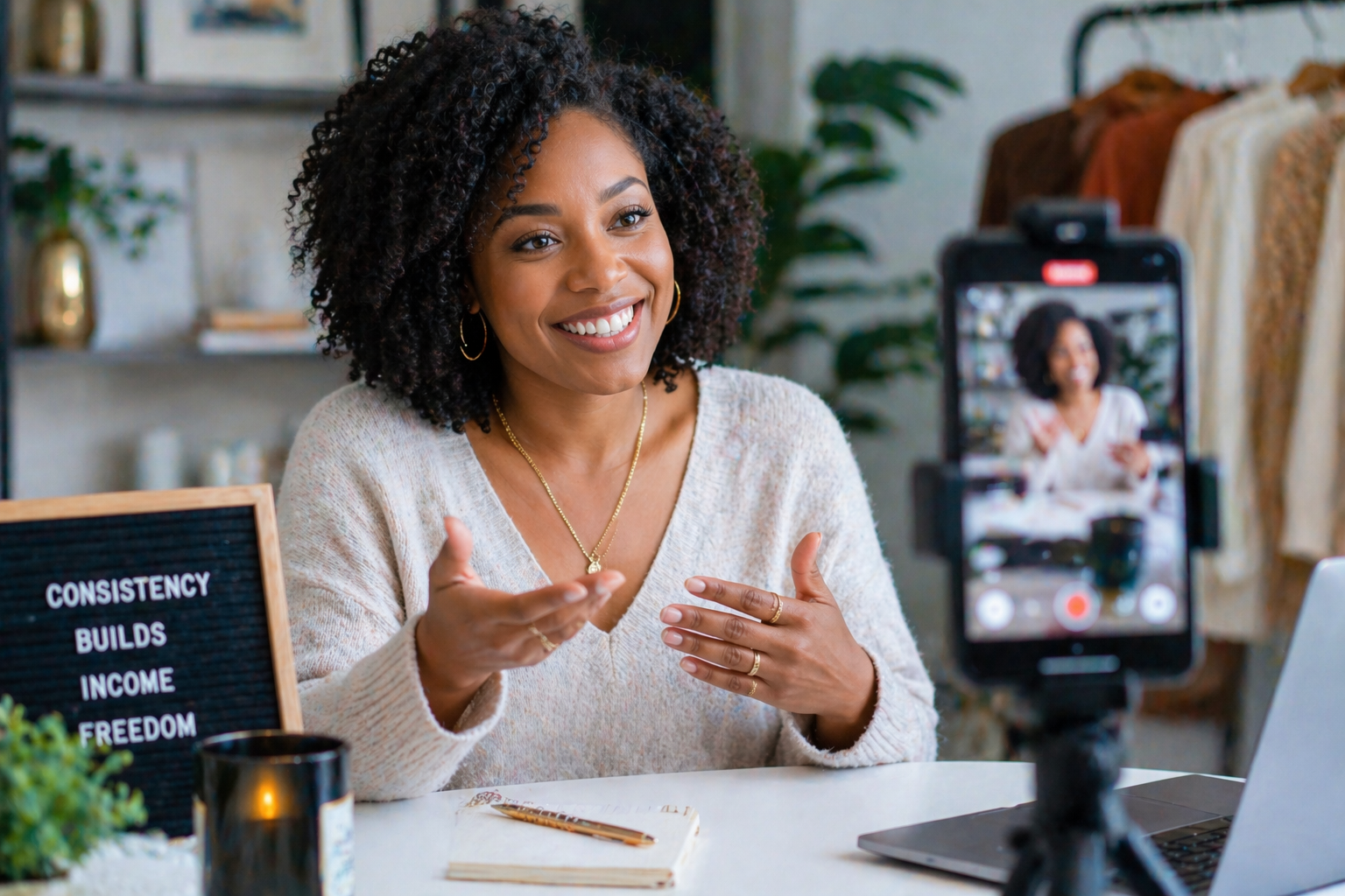 Content creator sharing OurHealth Rx